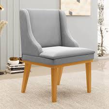 cadeira estofada cinza - limpeza em dobro