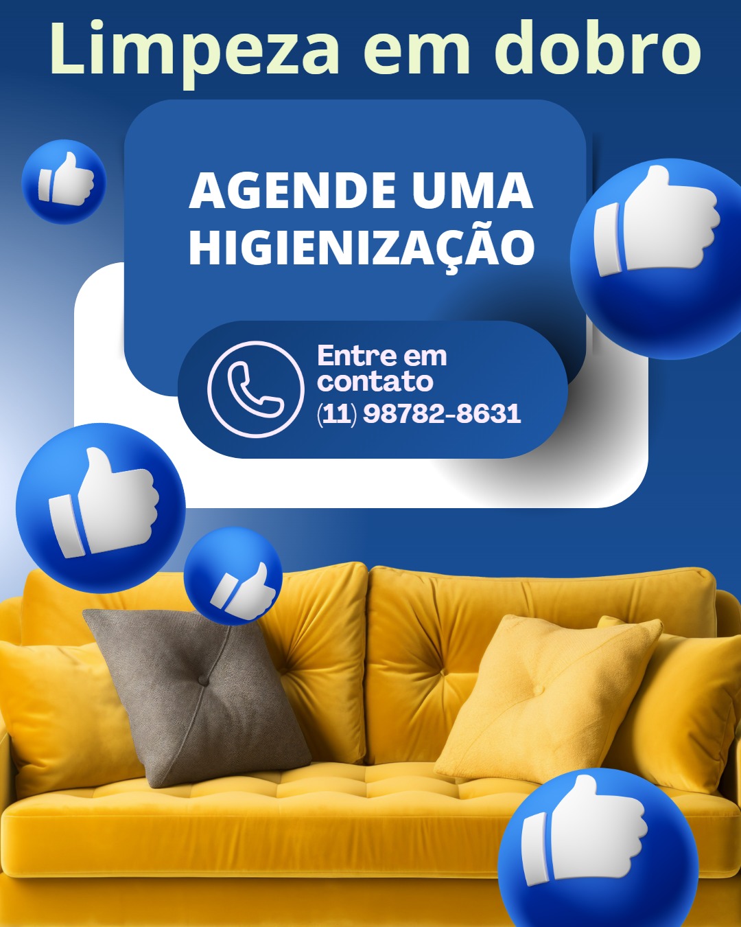 Limpeza em Dobro - lavagem de sofá